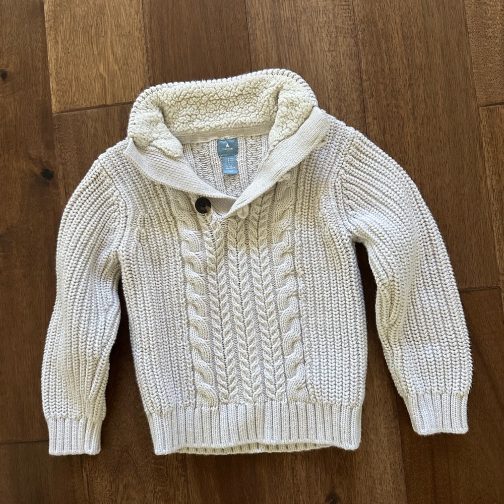 GAP Cream Cable Knit Kids Sweater